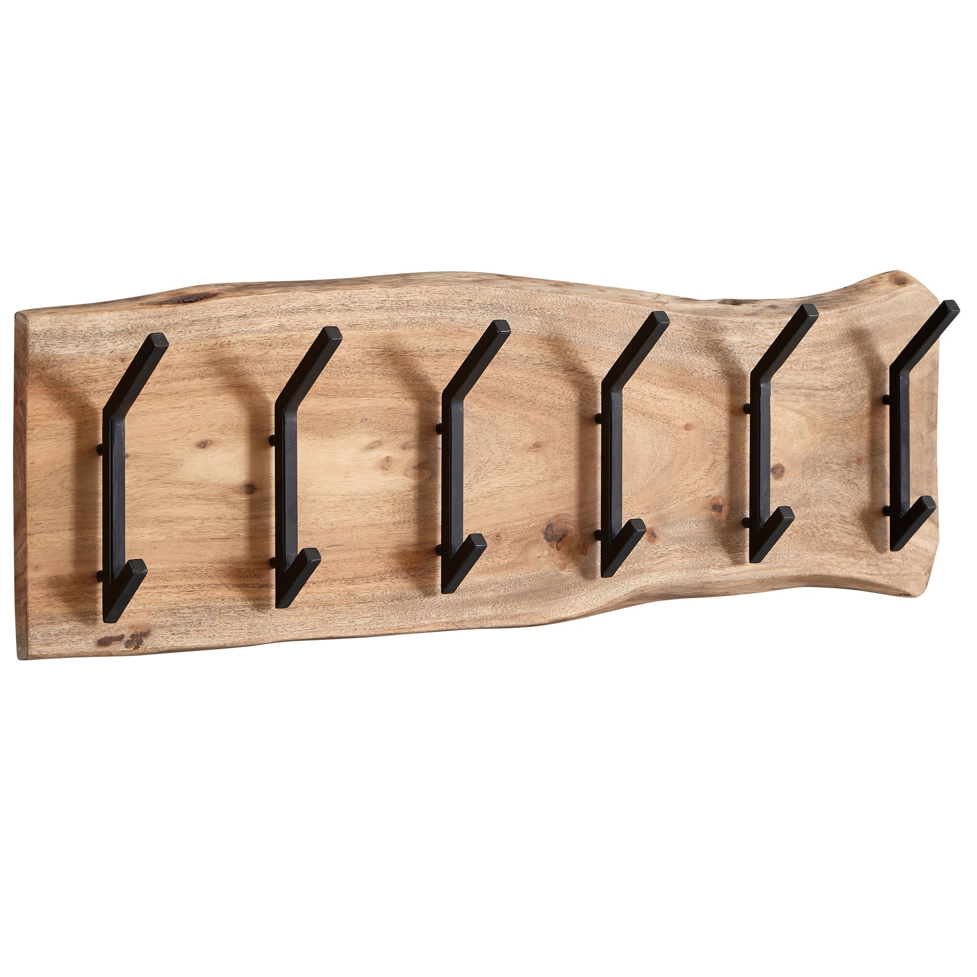 Design coat rack acacia solid wood / metal 100 x 29 x 12.5 cm