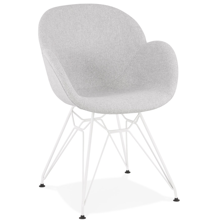 Alterego Armchair ATOL Frame Colour White Seat Light Grey